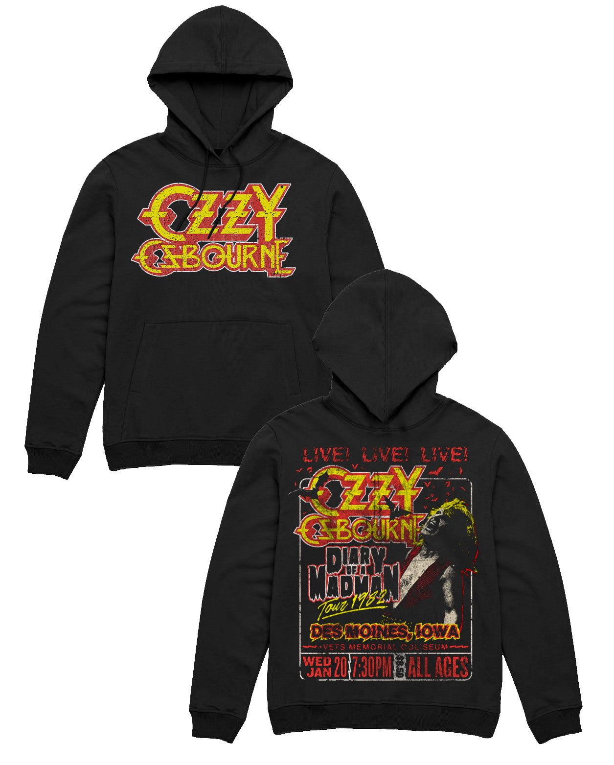 Ozzy Osbourne Dairy Tour Pullover Hoodie